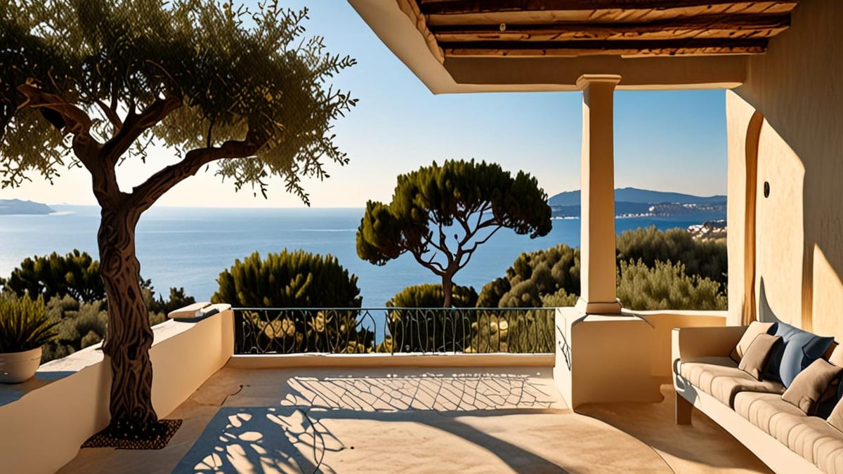 villa with sea views