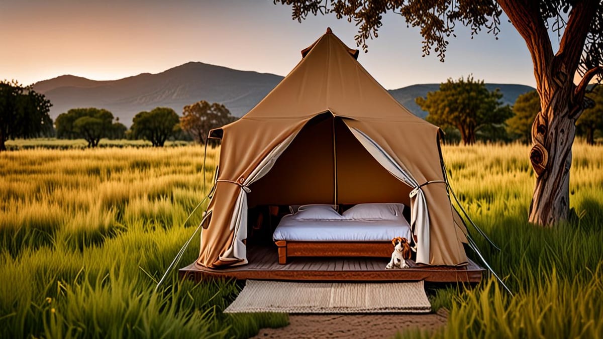 glamping with a dog