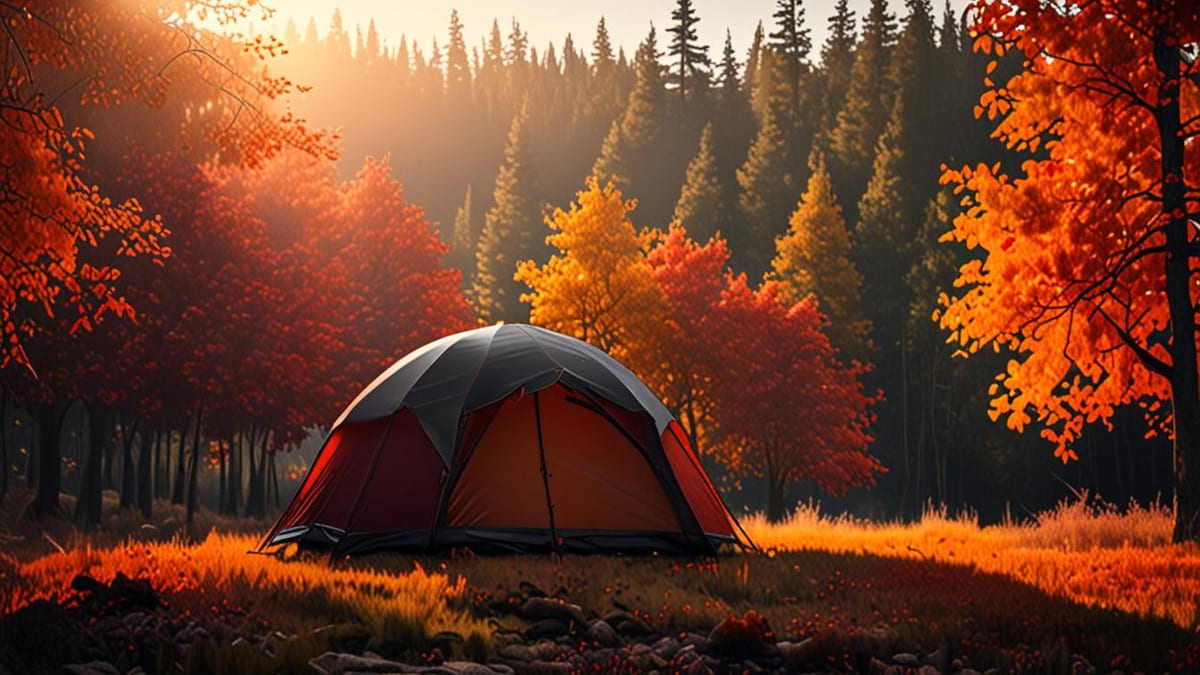 glamping in autumn