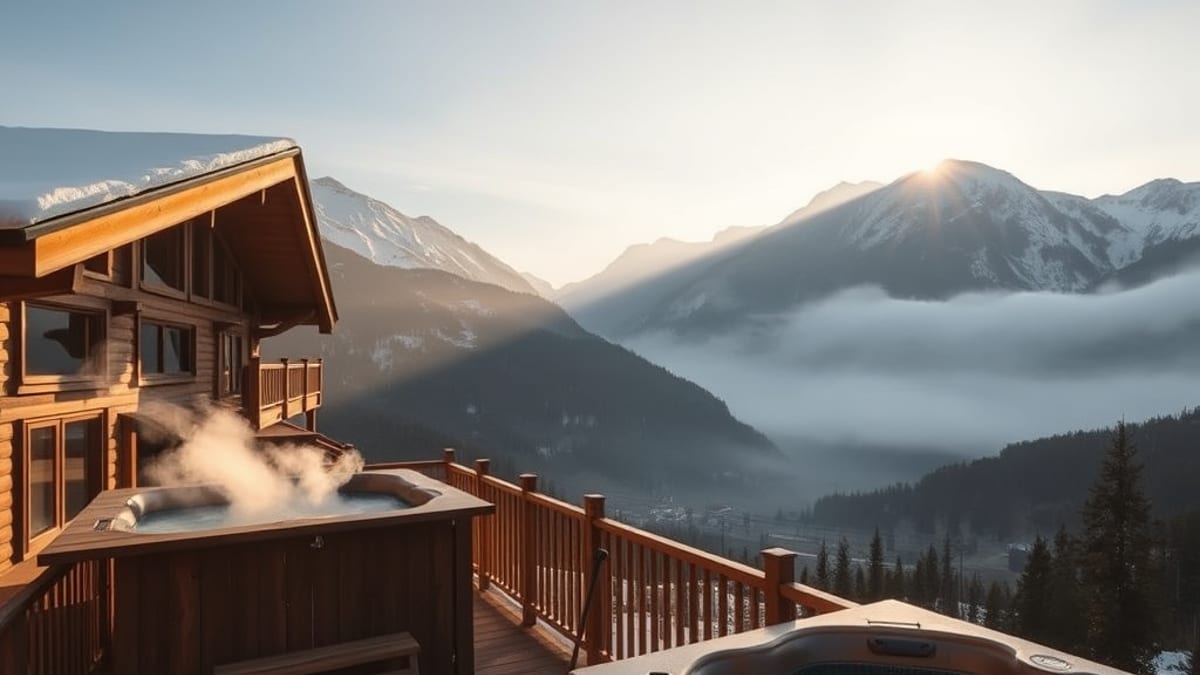 lodges with hot tubs in the Alps
