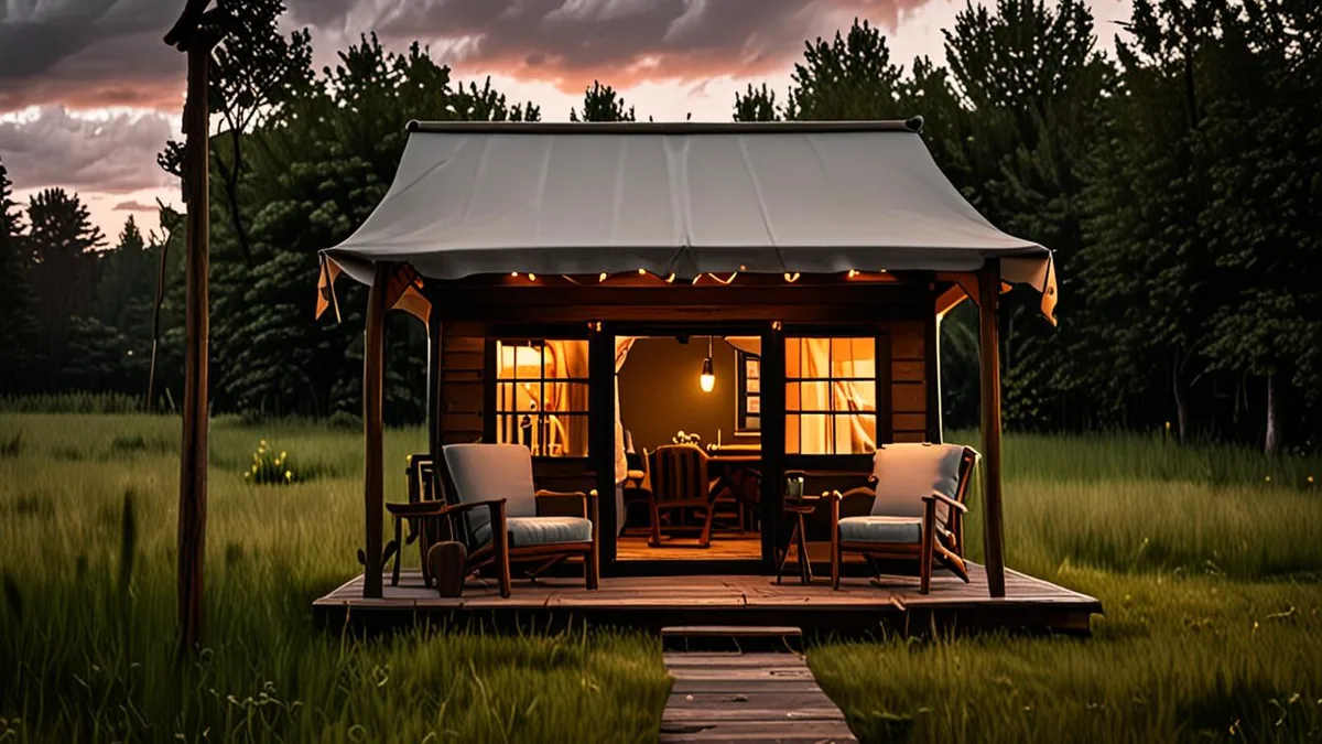 rainy day glamping
