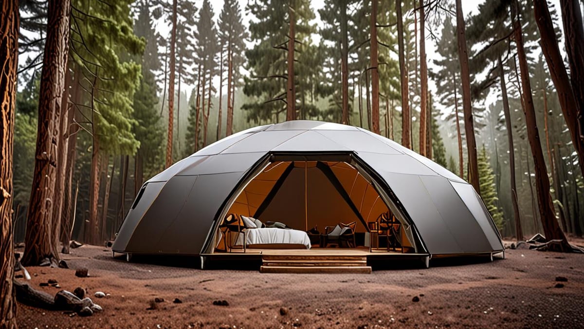 rainy day glamping